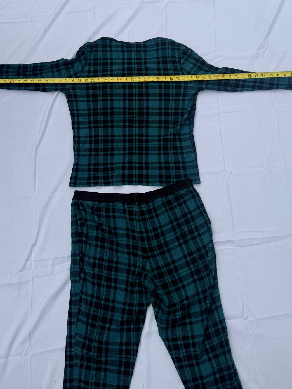 #91 PINK By VS Green Plaid Pajama Set - Cozy Two-Piece Sleepwear size Xl NWOT! - Picture 10 of 11